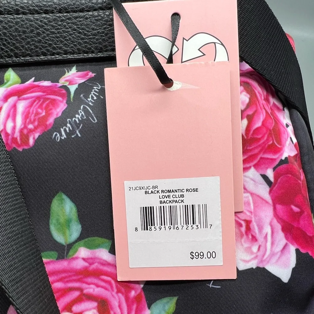 Juicy couture love club floral backpack purse